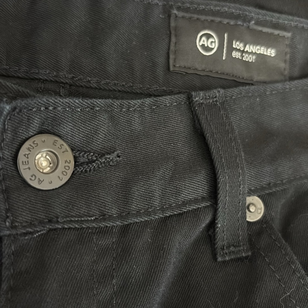 AG Saige Wide Leg Crop Cotton Jeans in Midnight High Rise Fit - Size 27 - Picture 3 of 7